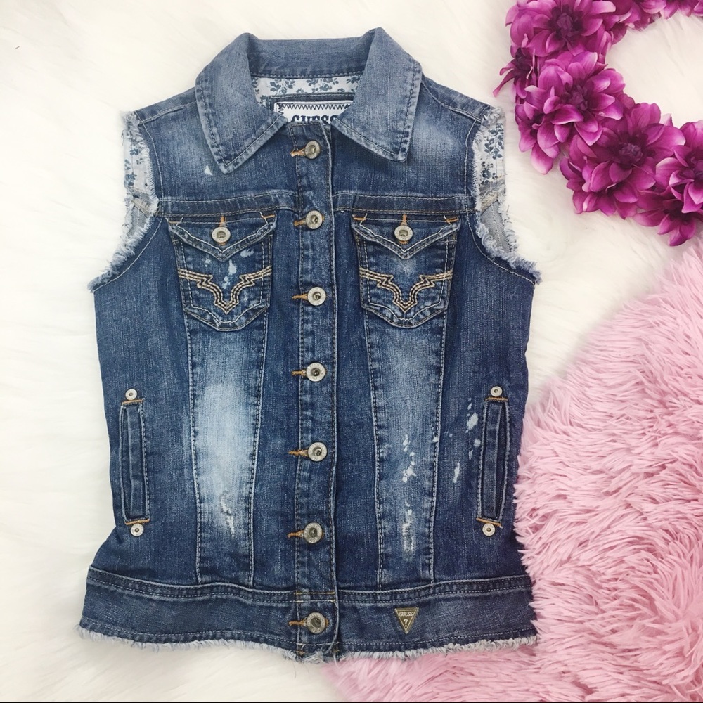 Guess Denim Jean Sleeveless Vest